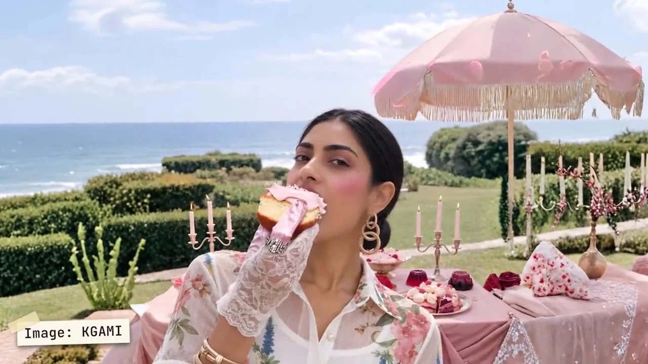A garden party — film still